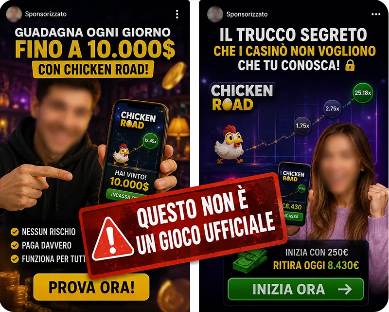 Pubblicità false di Chicken Road con vincita garantita: questo non è un gioco ufficiale